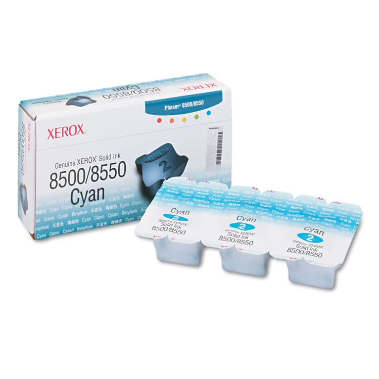 XEROX CORP. 108R00669 Solid Ink Stick, 1,033 Page-Yield, Cyan, 3/Box (XER108R00669)