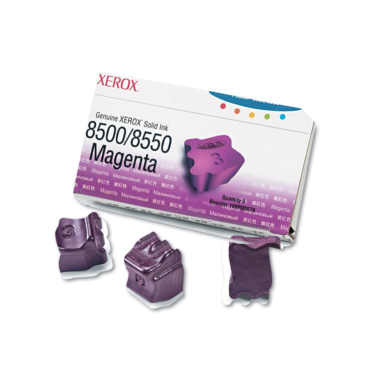 XEROX CORP. 108R00670 Solid Ink Stick, 1,033 Page-Yield, Magenta, 3/Box (XER108R00670)