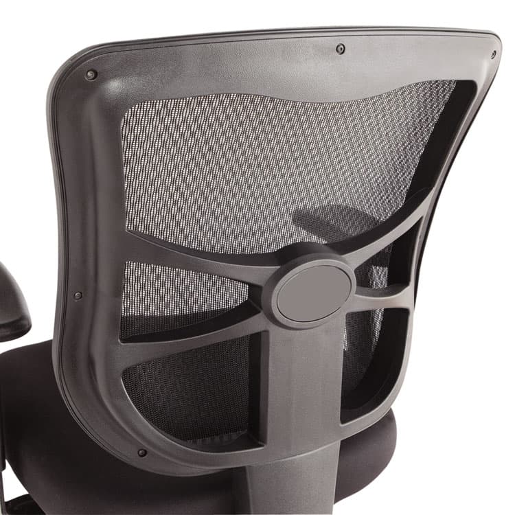 ALERA Alera Elusion Series Mesh Mid-Back Multifunction Chair, Prem Fabric, Supports Up to 275 lb, 17.7" to 21.4" Seat Height, Black (ALEEL42ME10B) thumbnail 2