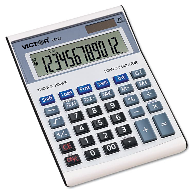 VICTOR TECHNOLOGY LLC 6500 Executive Desktop Loan Calculator, 12-Digit LCD (VCT6500) thumbnail 2