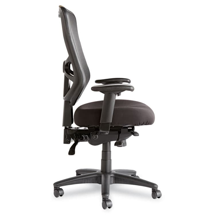 ALERA Alera Elusion Series Mesh High-Back Multifunction Chair, Supports Up to 275 lb, 17.2" to 20.6" Seat Height, Black (ALEEL41ME10B) thumbnail 4
