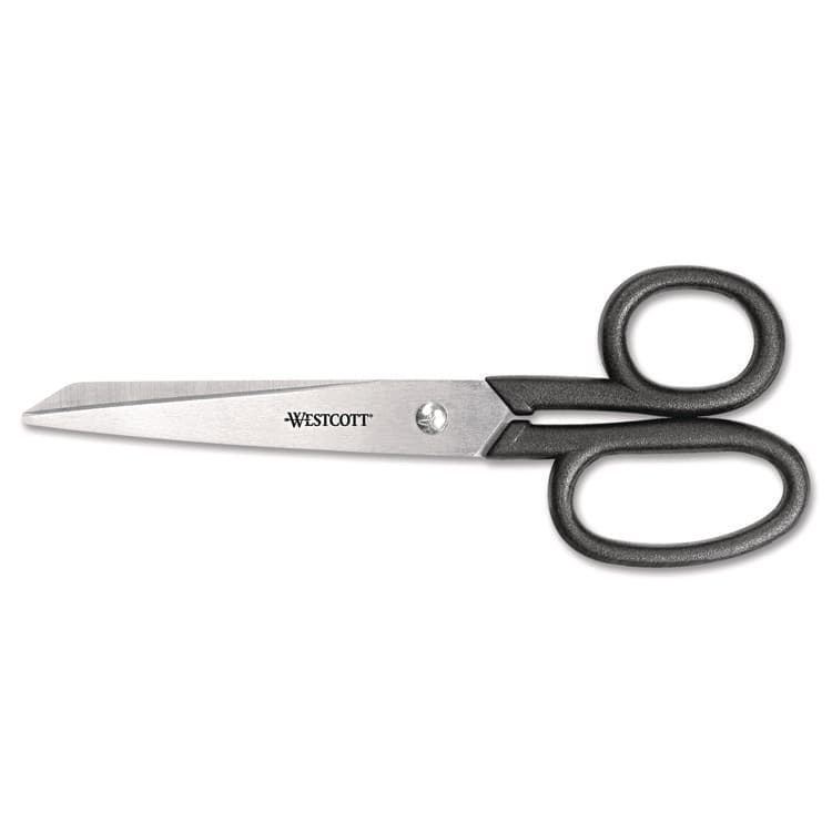 ACME UNITED CORPORATION Kleencut Stainless Steel Shears, 7" Long, 3.31" Cut Length, Straight Black Handle (ACM19017)