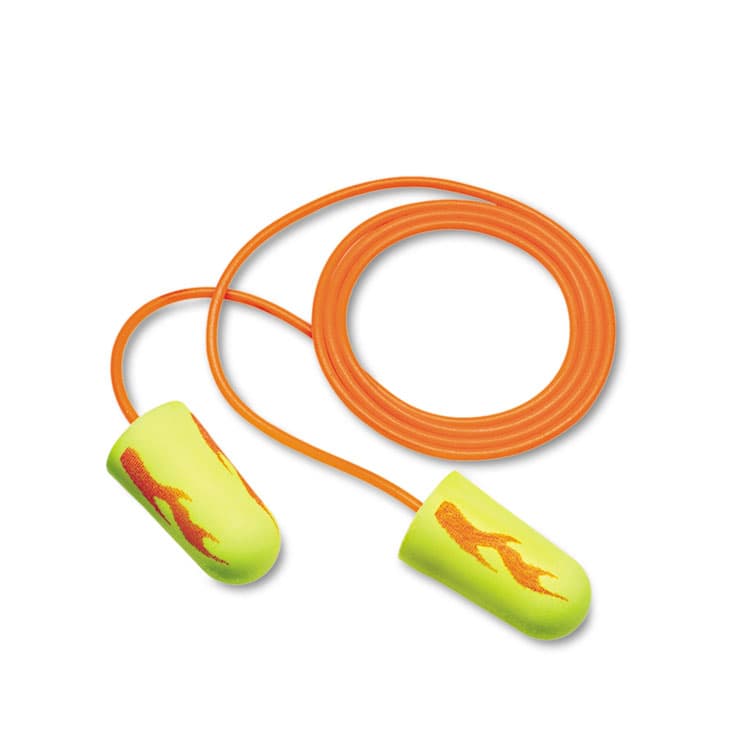 3M/COMMERCIAL TAPE DIV. E-A-Rsoft Blasts Earplugs, Corded, Foam, Yellow Neon, 200 Pairs/Box (MMM3111252) thumbnail 2