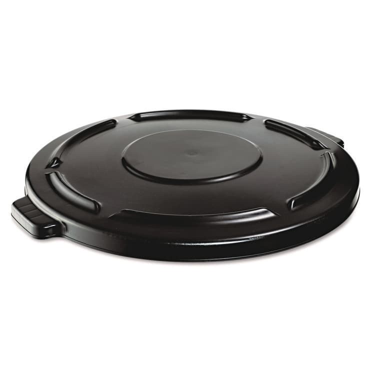 RUBBERMAID COMMERCIAL PROD. BRUTE Self-Draining Flat Top Lids, 24.5" dia x 1.5h, Black (RCP264560BLA)