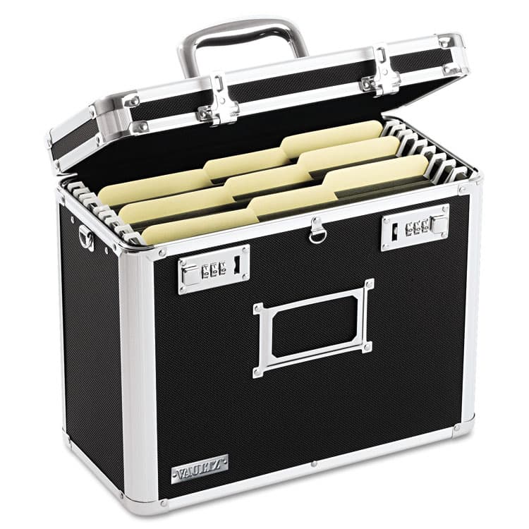 IDEASTREAM CONSUMER PRODUCTS Locking File Chest, Letter Files, 13.75" x 7.25" x 12.25", Black (IDEVZ01187)