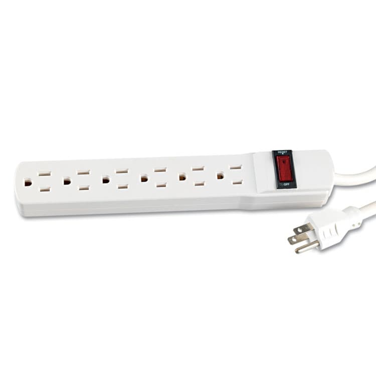 INNOVERA Power Strip, 6 Outlets, 15 ft Cord, Ivory (IVR73315) thumbnail 4
