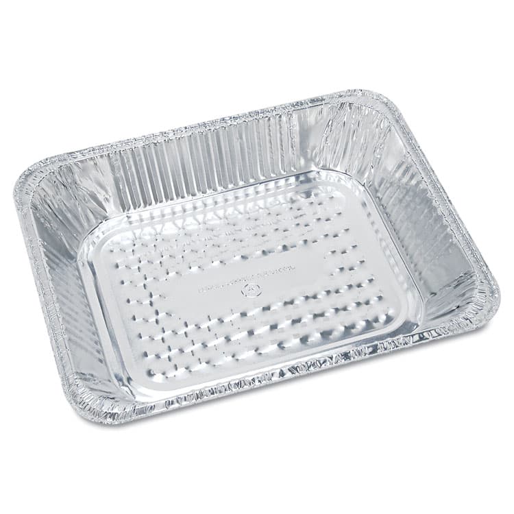 HFA Aluminum Oblong Container, 1 lb, 4.56 x 5.56 x 1.63, Silver, 1,000/Carton (HFA205930)