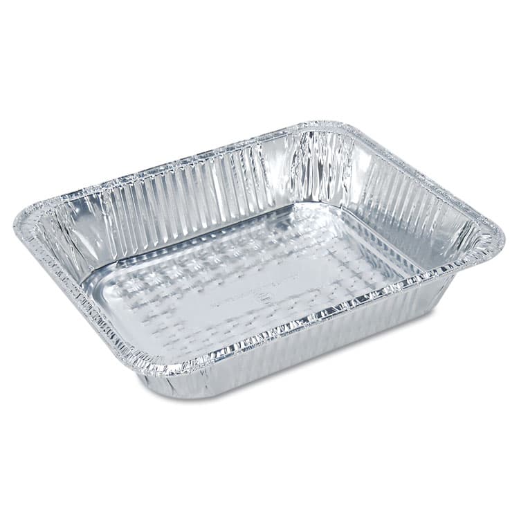 HFA Aluminum Oblong Container, 1 lb, 4.56 x 5.56 x 1.63, Silver, 1,000/Carton (HFA205930) thumbnail 2