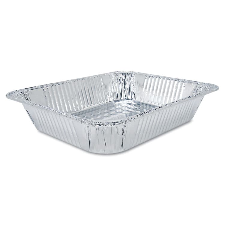 HFA Aluminum Steam Table Pans, Half-Size Shallow, 1.69" Deep, 10.38 x 12.75, 100/Carton (HFA32035) thumbnail 3