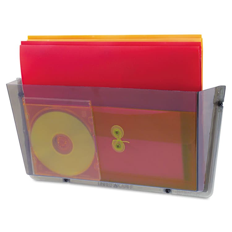 DEFLECTO CORPORATION Unbreakable DocuPocket Wall File, Letter Size, 14.5" x 3" x 6.5", Smoke (DEF63202) thumbnail 4