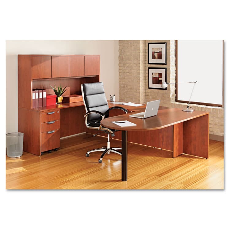ALERA Alera Valencia Series D-Top Desk, 71" x 35.5" x 29.63", Medium Cherry (ALEVA277236MC) thumbnail 4