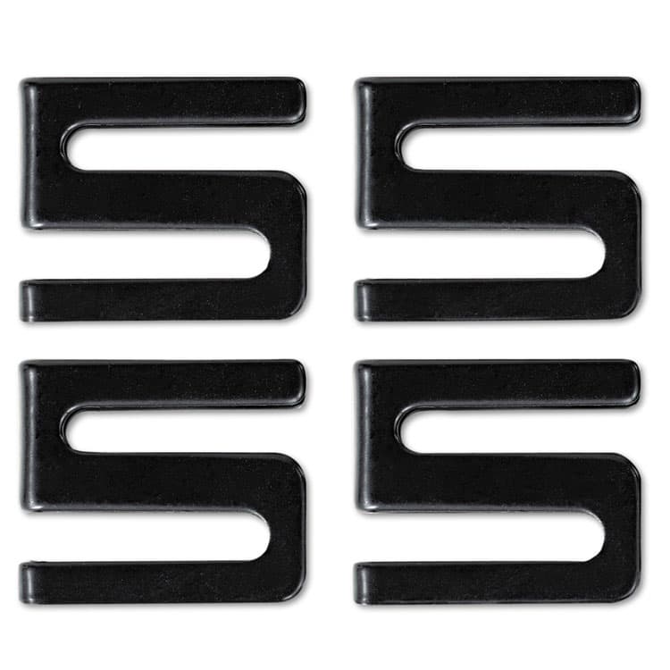 ALERA Wire Shelving S Hooks, Metal, Black, 4 Hooks/Pack (ALESW59SHBL)