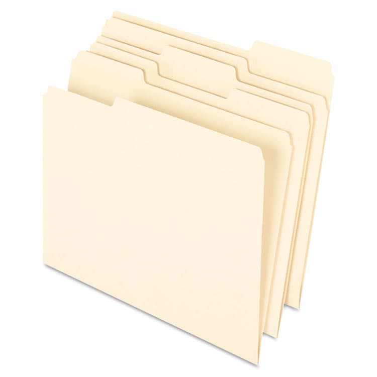 TOPS BUSINESS FORMS Earthwise by Pendaflex 100% Recycled Manila File Folder, 1/3-Cut Tabs: Assorted, Letter, 0.75" Expansion, Manila, 100/Box (PFX74520) thumbnail 2