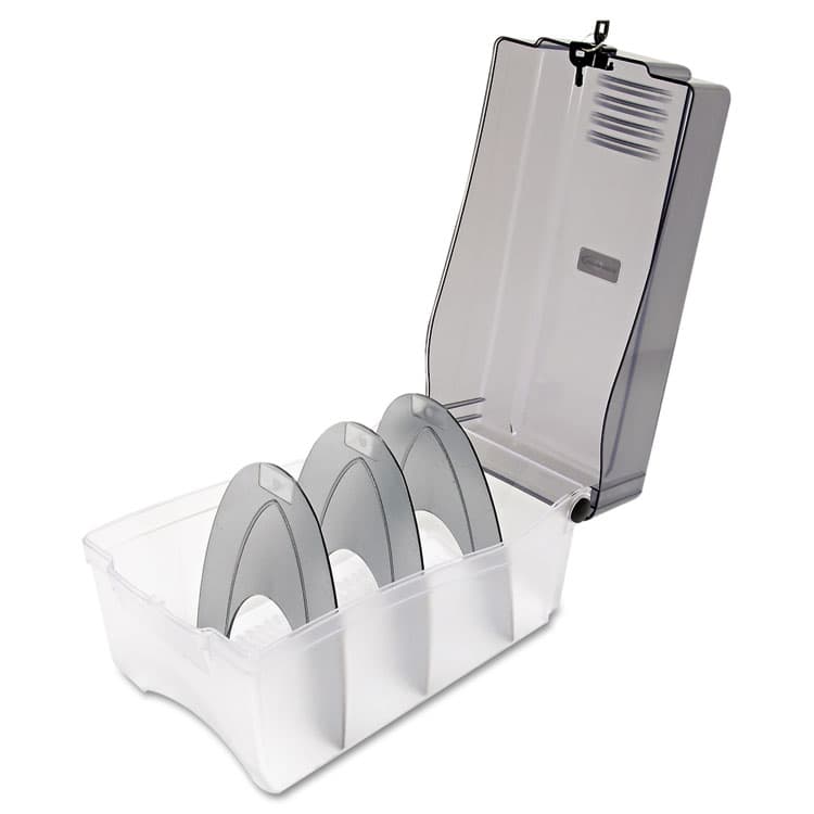 INNOVERA CD/DVD Storage Case, Holds 150 Discs, Clear/Smoke (IVR39502) thumbnail 3