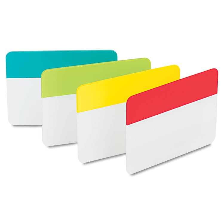 3M/COMMERCIAL TAPE DIV. Solid Color Tabs, 1/5-Cut, Assorted Colors, 2" Wide, 24/Pack (MMM686ALYR) thumbnail 2