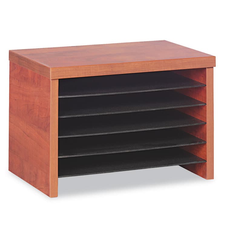 ALERA Alera Valencia Series Under-Counter File Organizer, 6 Sections, 15.75" x 9.88" x 10.88", Medium Cherry (ALEVA316012MC)