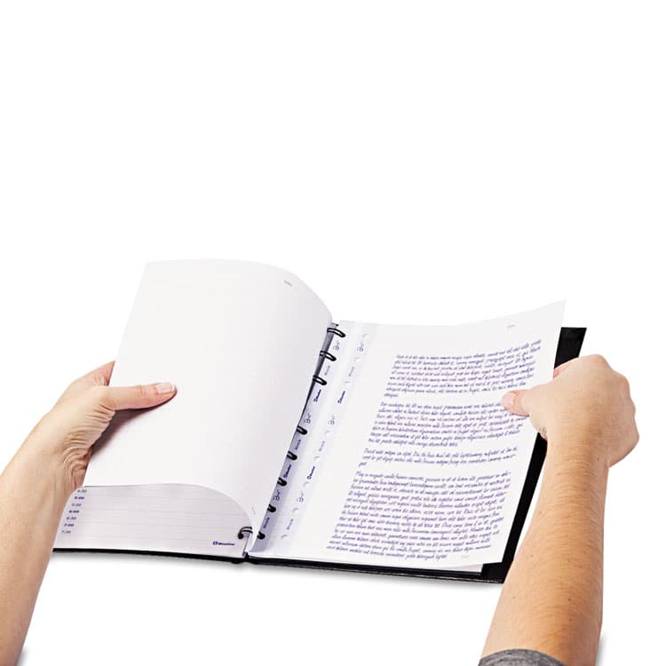 REDIFORM OFFICE PRODUCTS MiracleBind Notebook, 1-Subject, Medium/College Rule, Black Cover, (75) 11 x 9.06 Sheets (REDAF1115081) thumbnail 3