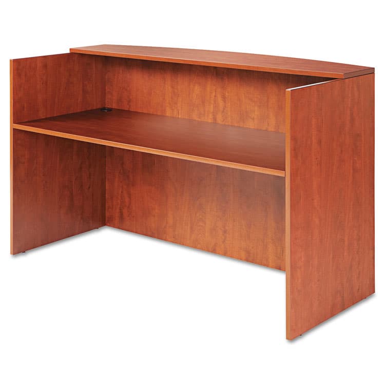 ALERA Alera Valencia Series Reception Desk with Transaction Counter, 71" x 35.5" x 29.5" to 42.5", Medium Cherry (ALEVA327236MC)