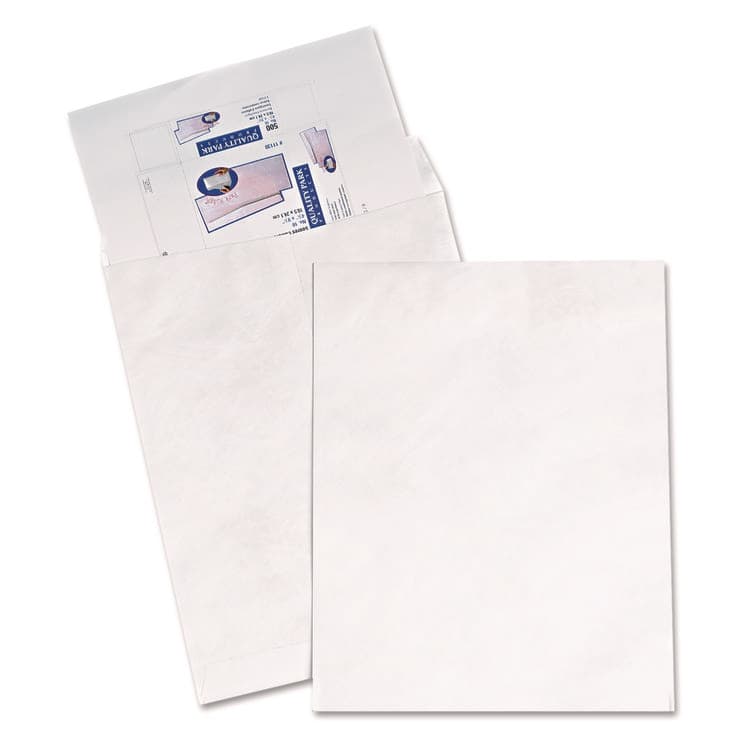 QUALITY PARK PRODUCTS Heavyweight 18 lb Tyvek Catalog Mailers, Square Flap, Redi-Strip Adhesive Closure, 14.25 x 20, White, 25/Box (QUAR5106)
