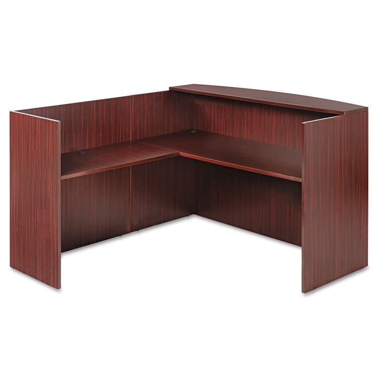 ALERA Alera Valencia Reversible Reception Return, 44.13w x 23.63d x 41.5h, Mahogany (ALEVA324424MY) thumbnail 3