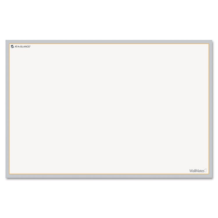 AT-A-GLANCE WallMates Self-Adhesive Dry Erase Writing/Planning Surface, 36 x 24, White/Gray/Orange Sheets, Undated (AAGAW601028)