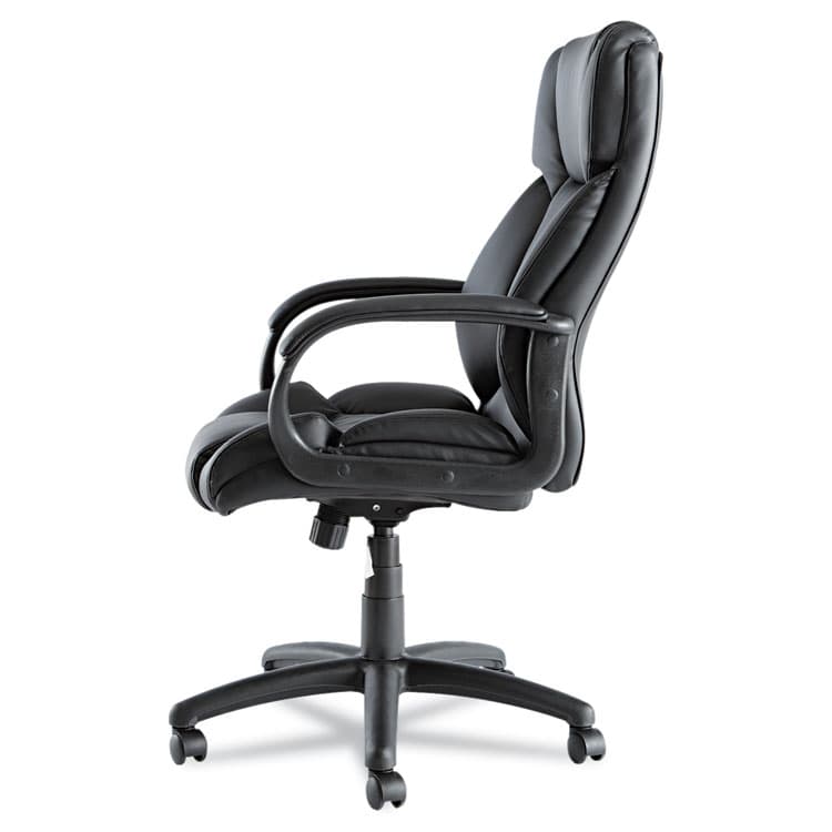 ALERA Alera Fraze Series Executive High-Back Swivel/Tilt Bonded Leather Chair, Supports 275 lb, 17.71" to 21.65" Seat Height, Black (ALEFZ41LS10B) thumbnail 3