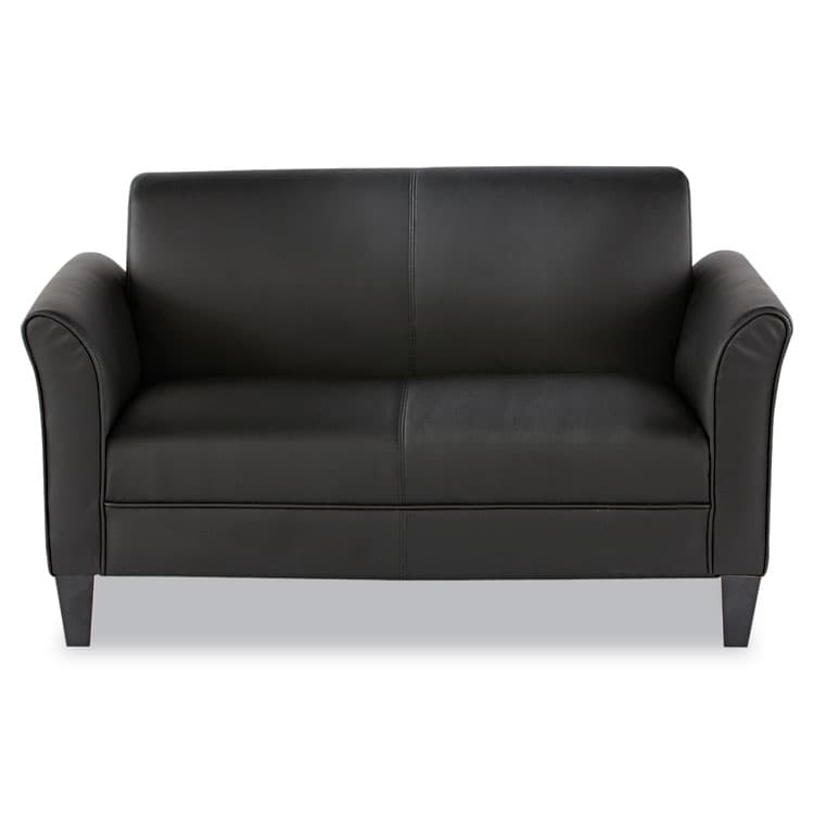 ALERA Alera Reception Lounge Sofa Series, Two-Cushion Loveseat, 55.5" x 31.5" x 33.07", Black (ALERL22LS10B)