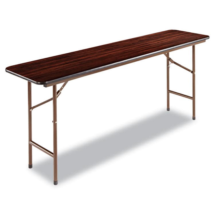 ALERA Wood Folding Table, Rectangular, 71.88w x 17.75d x 29.13h, Mahogany (ALEFT727218MY) thumbnail 4