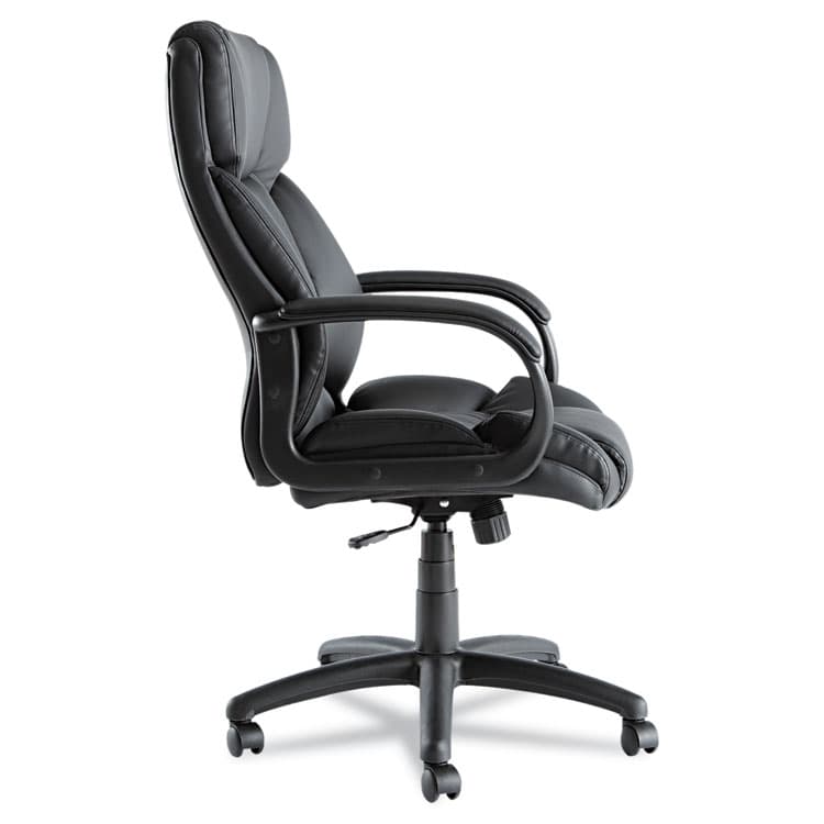 ALERA Alera Fraze Series Executive High-Back Swivel/Tilt Bonded Leather Chair, Supports 275 lb, 17.71" to 21.65" Seat Height, Black (ALEFZ41LS10B) thumbnail 4