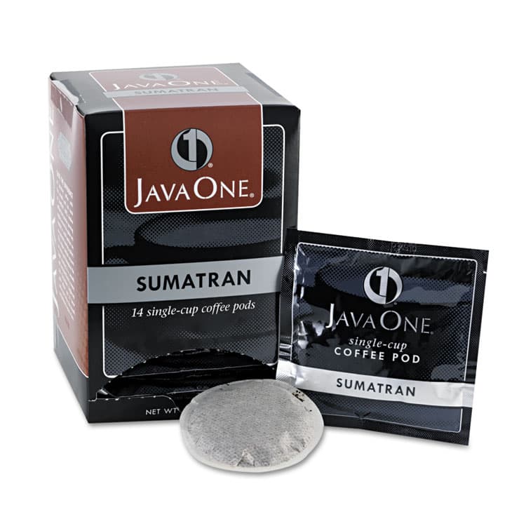 JAVA TRADING CO. Coffee Pods, Sumatra Mandheling, Single Cup, 14/Box (JAV60000)