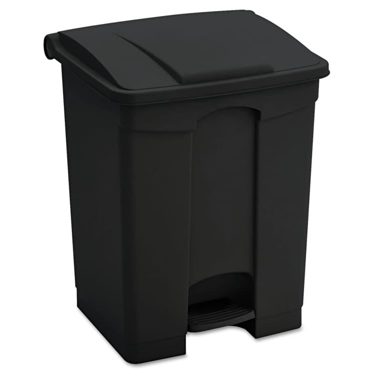 SAFCO PRODUCTS Large Capacity Plastic Step-On Receptacle, 23 gal, Plastic, Black (SAF9923BL)