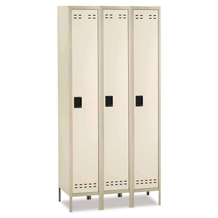 SAFCO PRODUCTS Single-Tier, Three-Column Locker, 36w x 18d x 78h, Two-Tone Tan (SAF5525TN)
