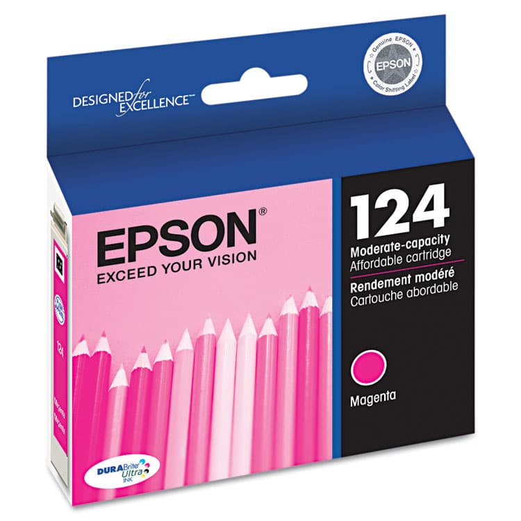 EPSON AMERICA, . T124320-S (124) DURABrite Ultra Ink, Magenta (EPST124320S) thumbnail 2