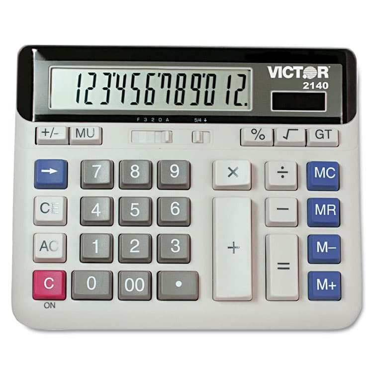 VICTOR TECHNOLOGY LLC 2140 Desktop Business Calculator, 12-Digit LCD (VCT2140)