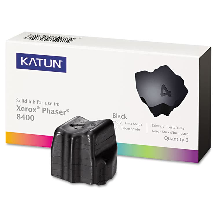 KATUN CORPORATION Compatible 108R00604 Solid Ink Stick, 3,400 Page-Yield, Black, 3/Box (KAT38707)