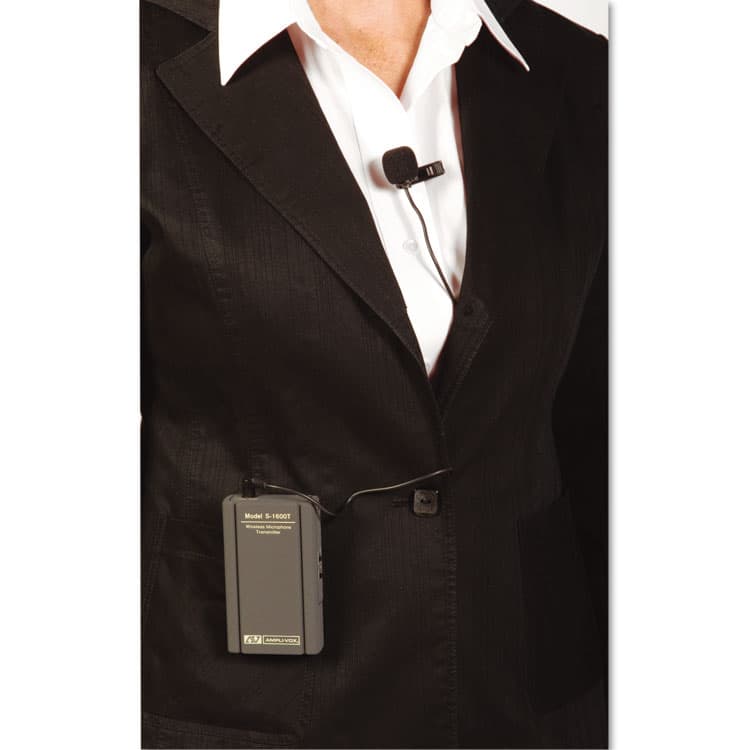 AMPLIVOX PORTABLE SOUND SYS. Presidential Plus Wireless Lectern, 50 W, 25.5 x 20.5 x 46.5, Mahogany (APLSW450MH) thumbnail 2