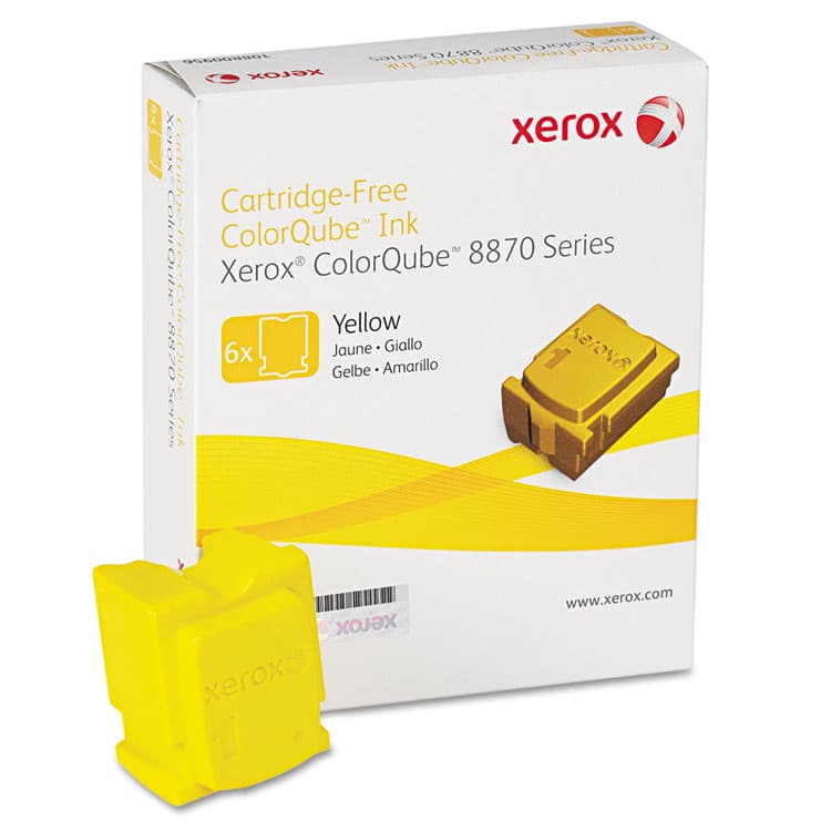 XEROX CORP. 108R00952 Solid Ink Stick, 17,300 Page-Yield, Yellow, 6/Box (XER108R00952)
