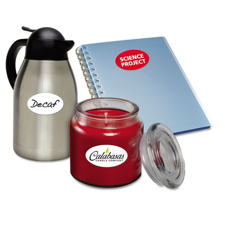 AVERY PRODUCTS CORPORATION Oval Print-to-the-Edge Labels, 1.5 x 2.5, White, 18/Sheet, 15 Sheets/Pack (AVE6583) thumbnail 4