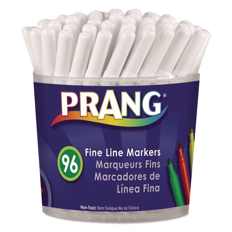 DIXON TICONDEROGA CO. Fine Line Markers, Fine Bullet Tip, Assorted Colors, 96/Set (DIX80796)