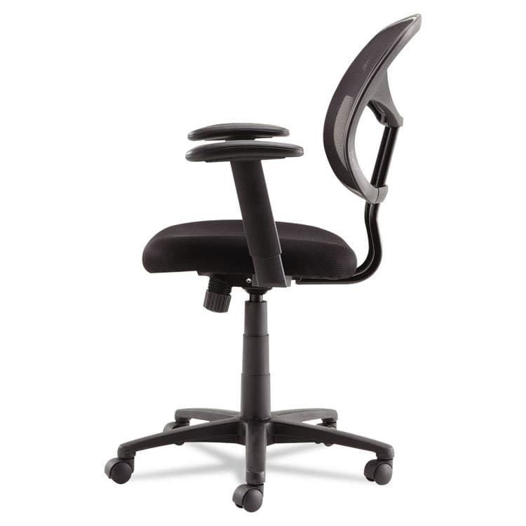 OIF Swivel/Tilt Mesh Task Chair with Adjustable Arms, Supports Up to 250 lb, 17.72" to 22.24" Seat Height, Black (OIFMT4818) thumbnail 3
