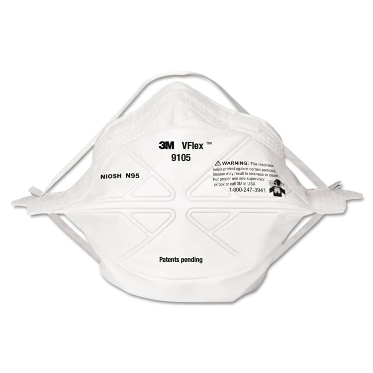 3M/COMMERCIAL TAPE DIV. VFlex Particulate Respirator N95, Standard Size, 50/Box (MMM9105) thumbnail 2