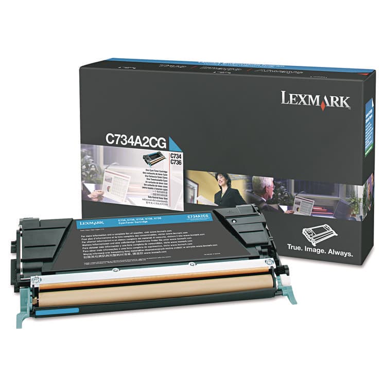 LEXMARK INT'L, . C734A2CG Toner, 6,000 Page-Yield, Cyan (LEXC734A2CG)