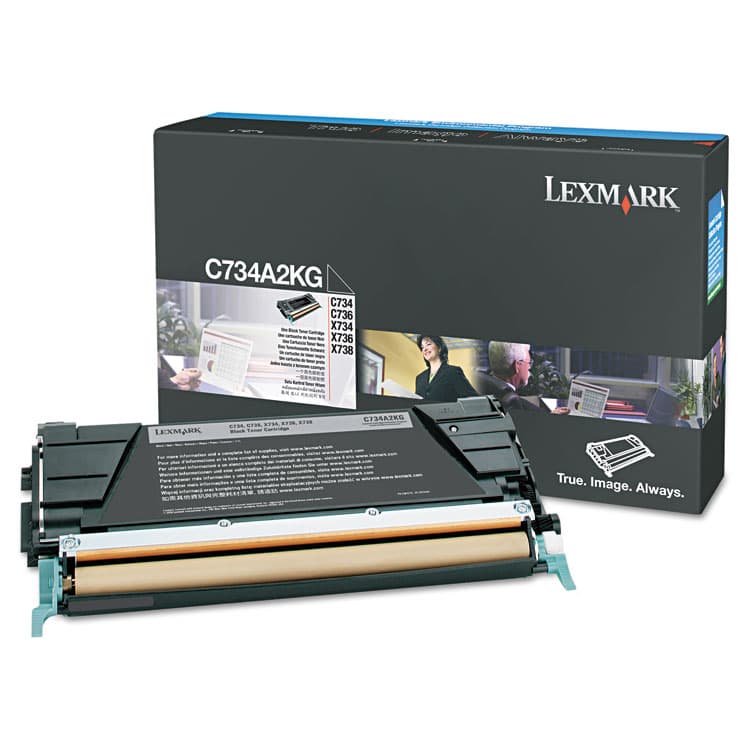 LEXMARK INT'L, . C734A2KG High-Yield Toner, 8,000 Page-Yield, Black (LEXC734A2KG)