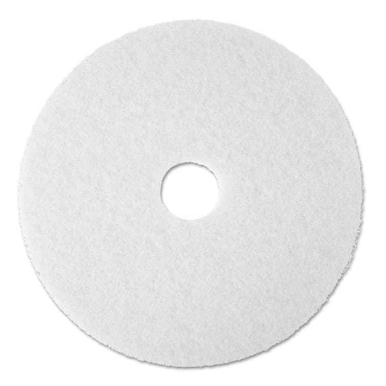 3M/COMMERCIAL TAPE DIV. Low-Speed Super Polishing Floor Pads 4100, 20" Diameter, White, 5/Carton (MMM08484)