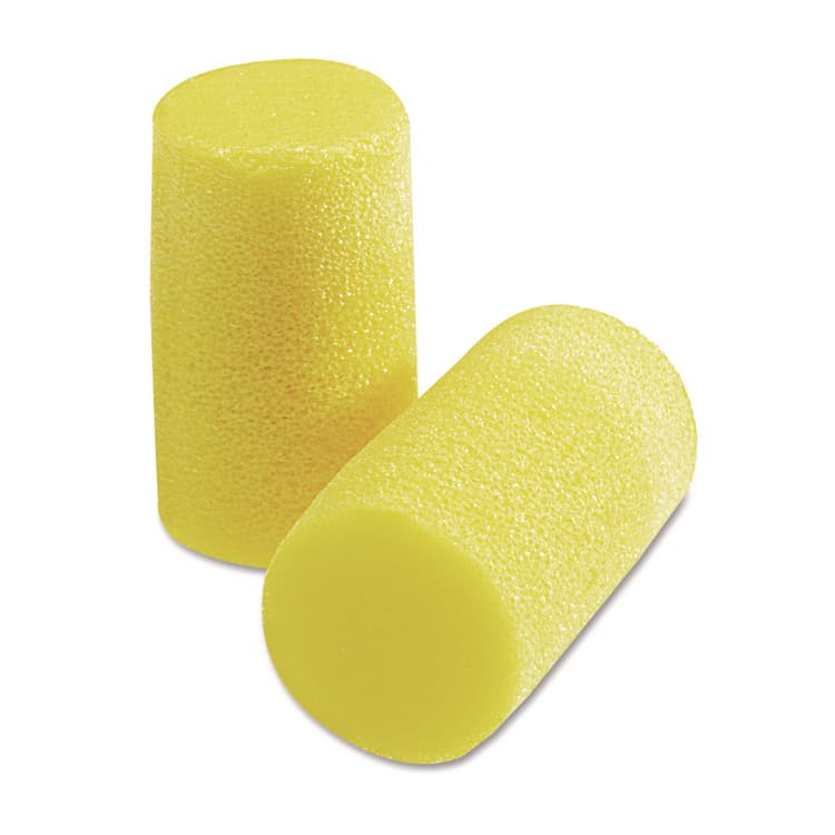 3M/COMMERCIAL TAPE DIV. E-A-R Classic Plus Earplugs, Cordless, PVC Foam, Yellow, 200 Pairs/Box (MMM3101101)