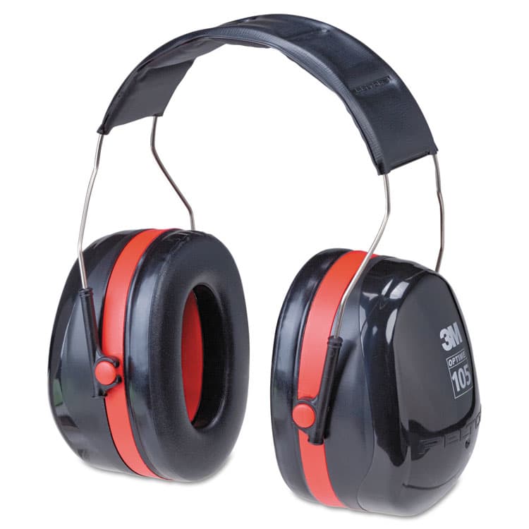3M/COMMERCIAL TAPE DIV. PELTOR OPTIME 105 High Performance Ear Muffs H10A, 30 dB NRR, Black/Red (MMMH10A)