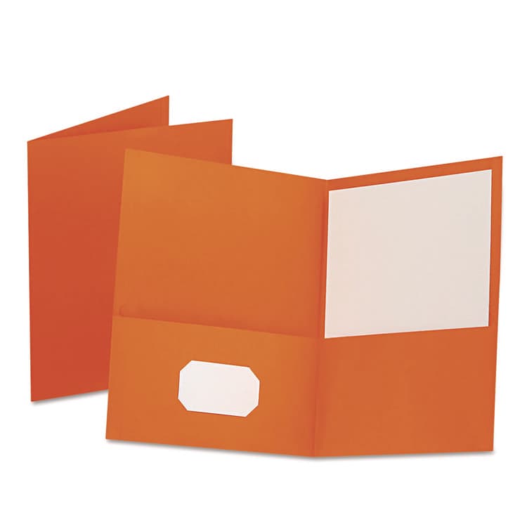 TOPS BUSINESS FORMS Twin-Pocket Folder, Accommodates (100) 11 x 8.5 Sheets, Orange, 25/Box (OXF57510)