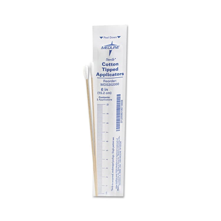 MEDLINE INDUSTRIES, . Cotton-Tipped Applicators, 6", 100 Applicators/Box (MIIMDS202000)