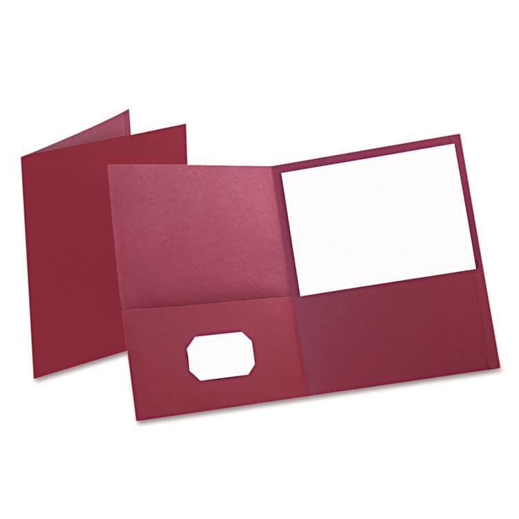 TOPS BUSINESS FORMS Twin-Pocket Folder, Accommodates (100) 11 x 8.5 Sheets, Burgundy, 25/Box (OXF57557)