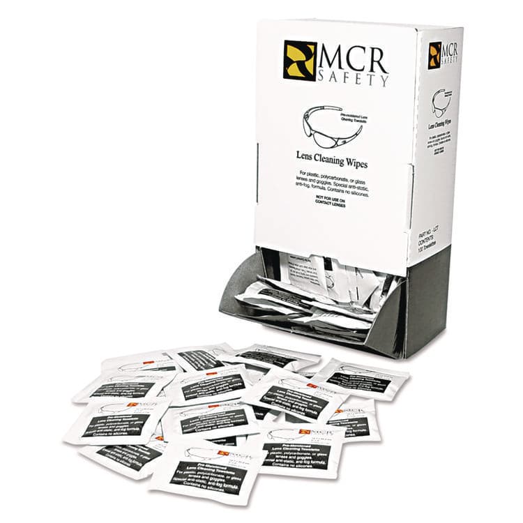 MCR SAFETY Lens Cleaning Towelettes, 100/Box (CRWLCT)